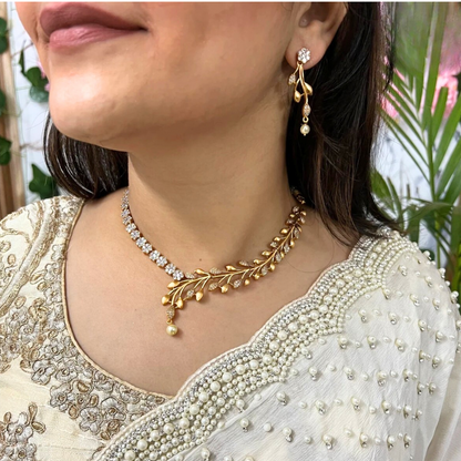 GOLDEN CECIL ZIRCONIA JEWELLERY SET