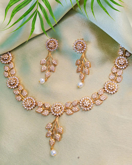GOLDEN HIYA ZIRCONIA JEWELLERY SET