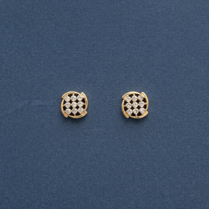DIAMOND NITYA NINE STONE STUD EARRINGS