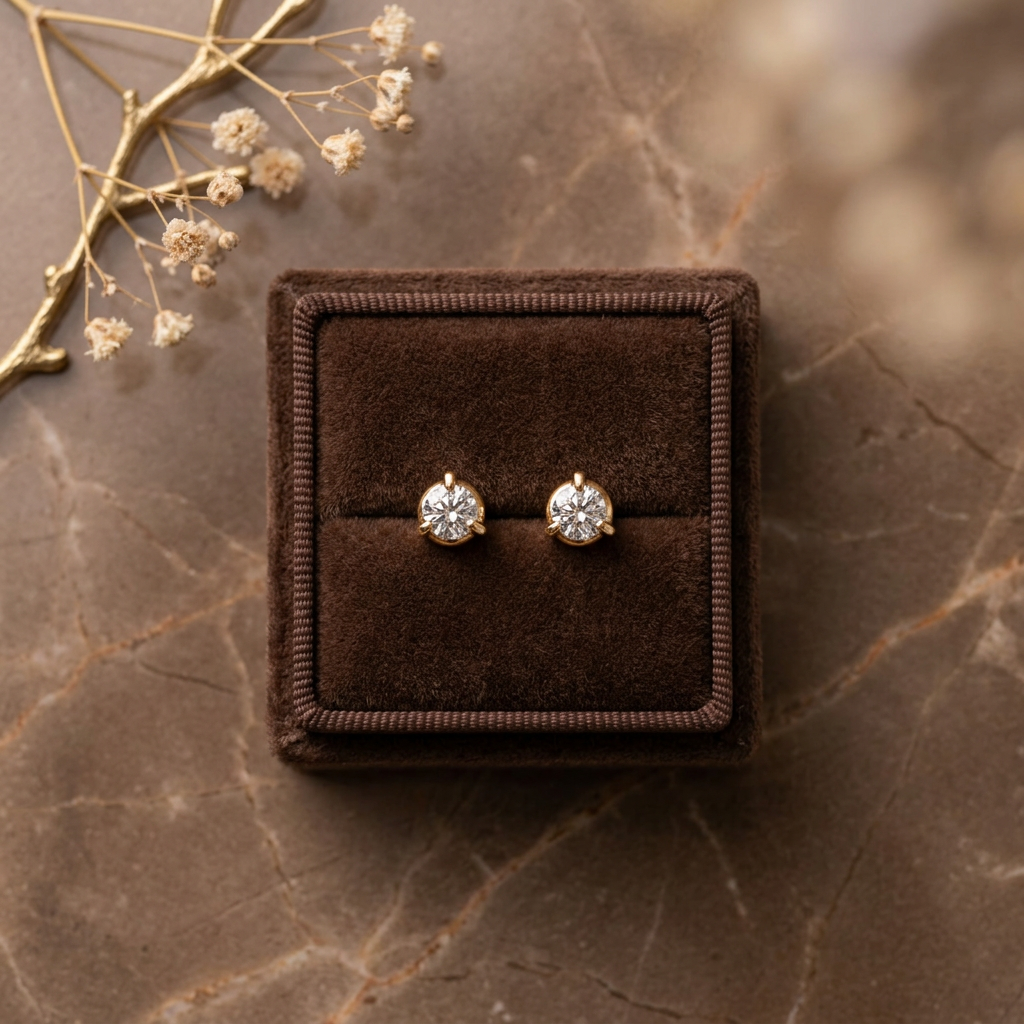 DIAMOND MEERA STUD EARRINGS