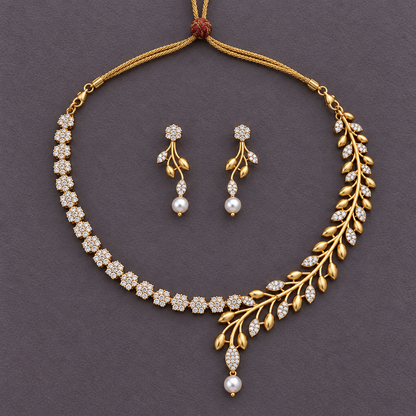GOLDEN CECIL ZIRCONIA JEWELLERY SET