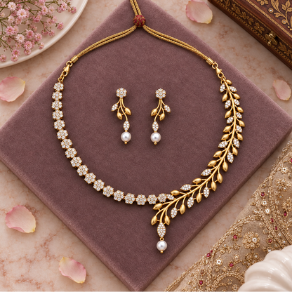 GOLDEN CECIL ZIRCONIA JEWELLERY SET