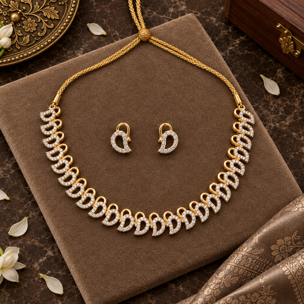 GOLDEN EIRA ZIRCONIA JEWELLERY SET