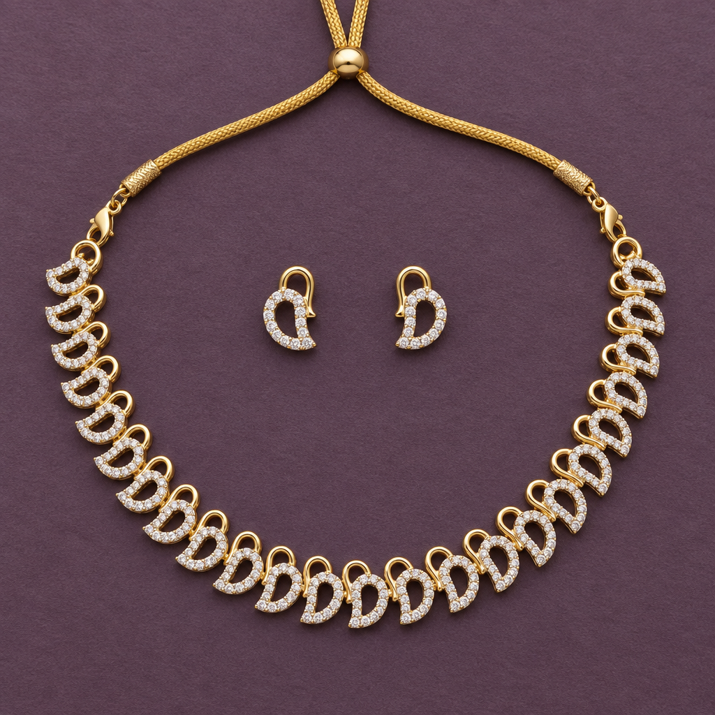 GOLDEN EIRA ZIRCONIA JEWELLERY SET