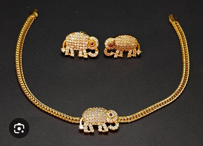 GOLDEN AMRUTA TEMPLE JEWELLERY SET