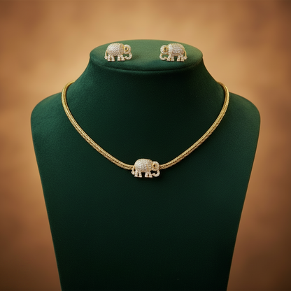 GOLDEN AMRUTA TEMPLE JEWELLERY SET