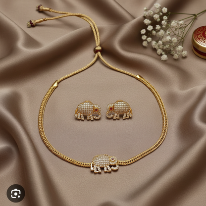 GOLDEN AMRUTA TEMPLE JEWELLERY SET