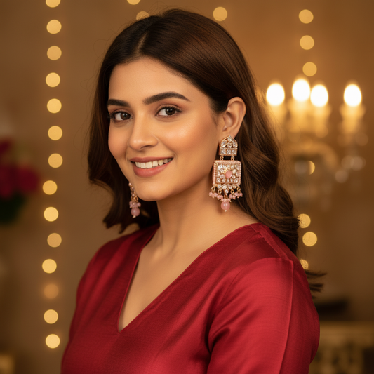 DIAMOND ORIGINAL KUNDAN DANGLER EARRINGS