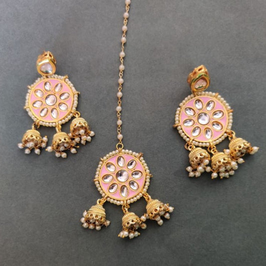 Bridal maang tikka earring set