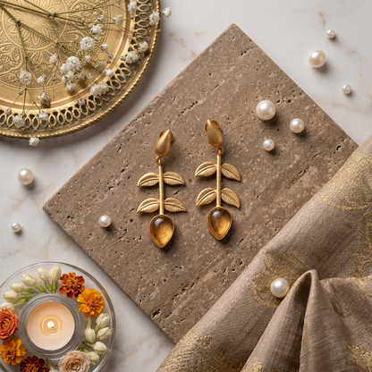 YELLOW AVYA STONE EARRINGS