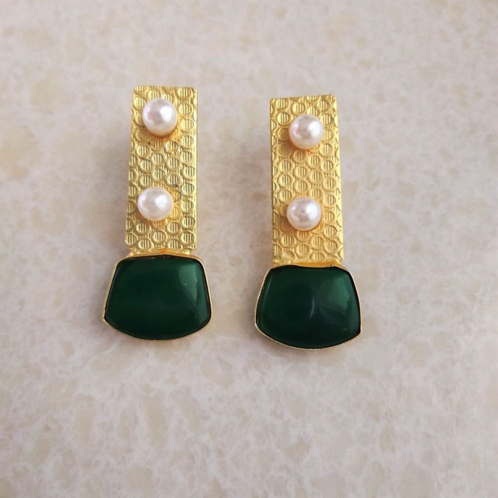 Green earrings for girls