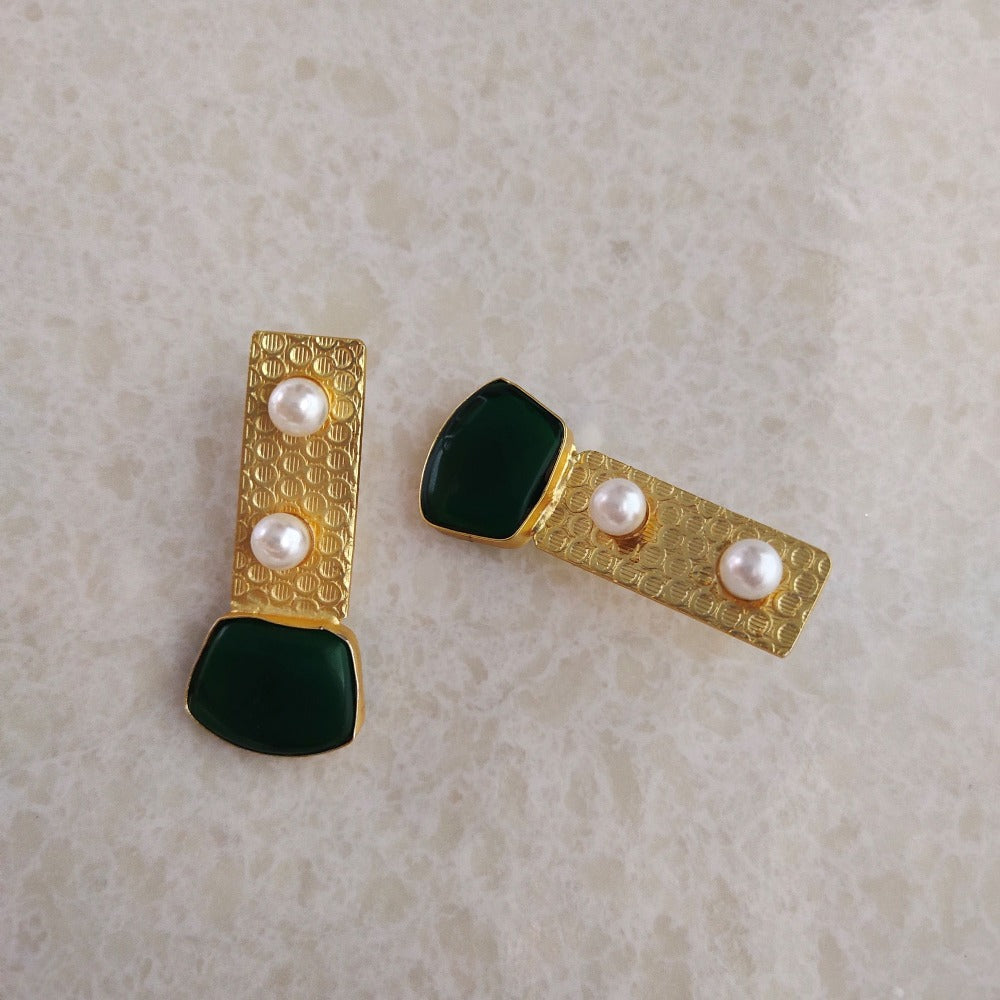 Green earrings for girls