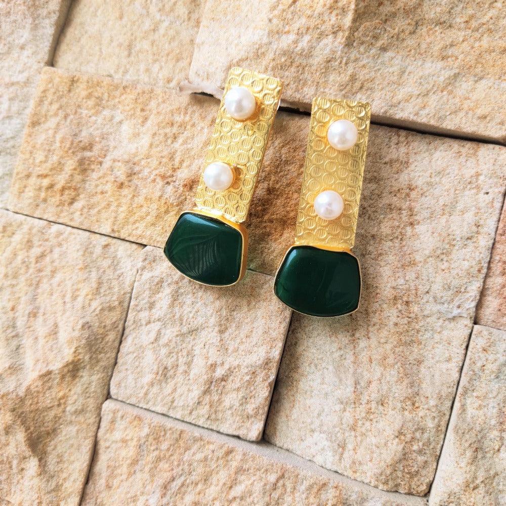Green earrings for girls