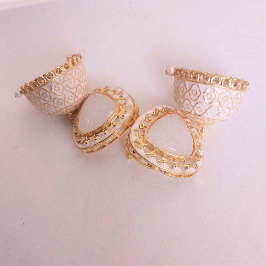 White jhumki for girls