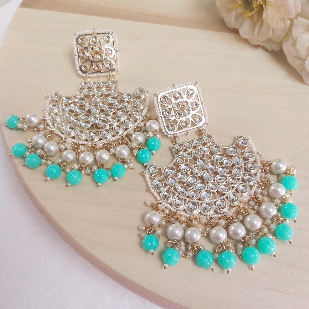 Light green earrings for girls