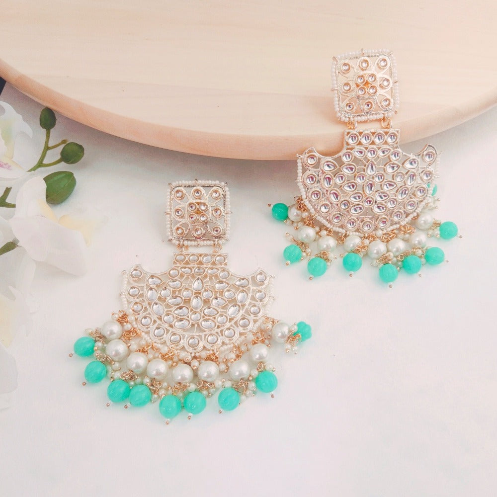 Light green earrings for girls