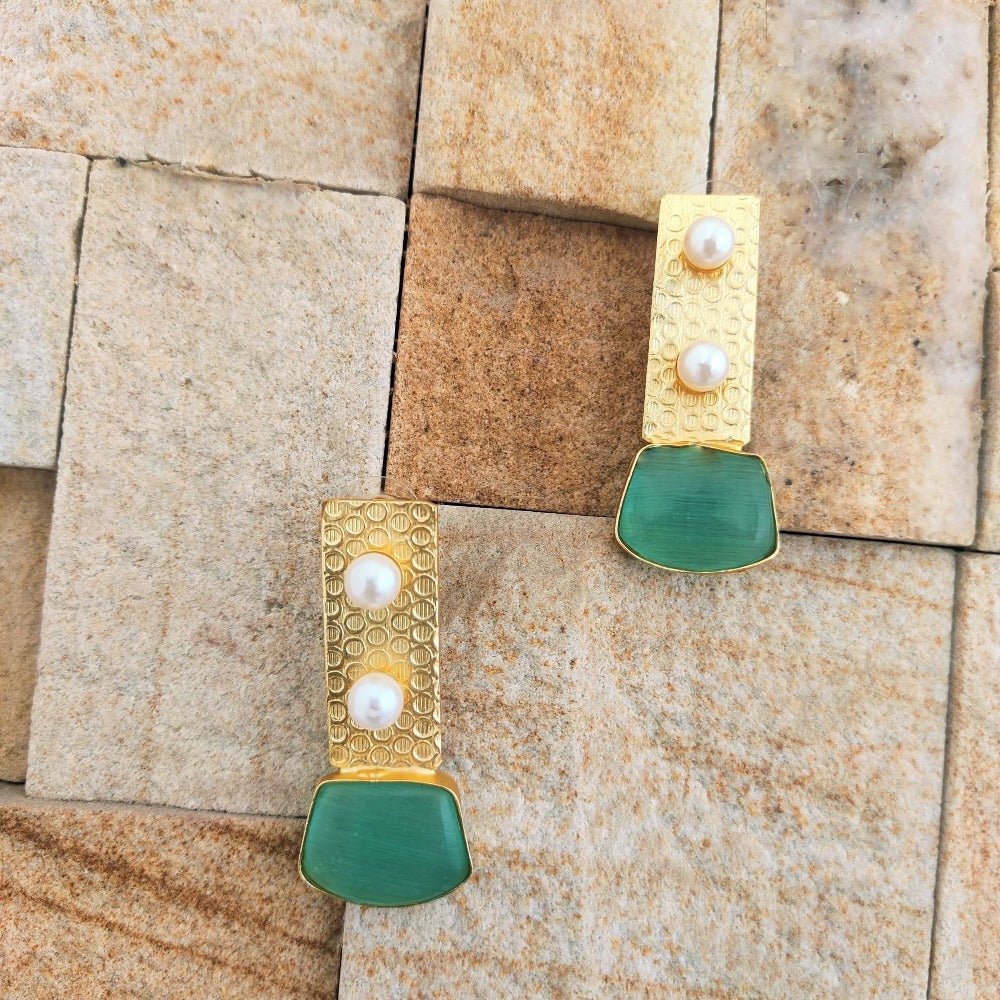Light green earrings for girls