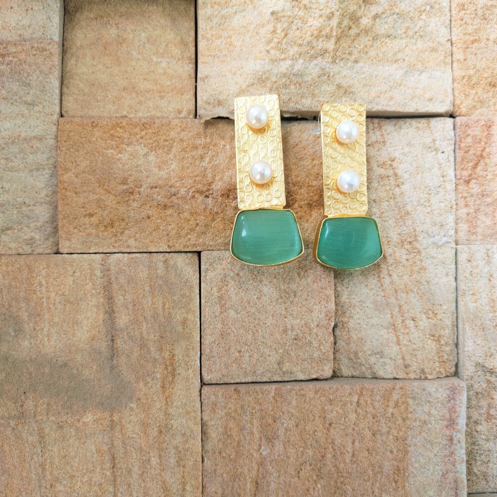Light green earrings for girls