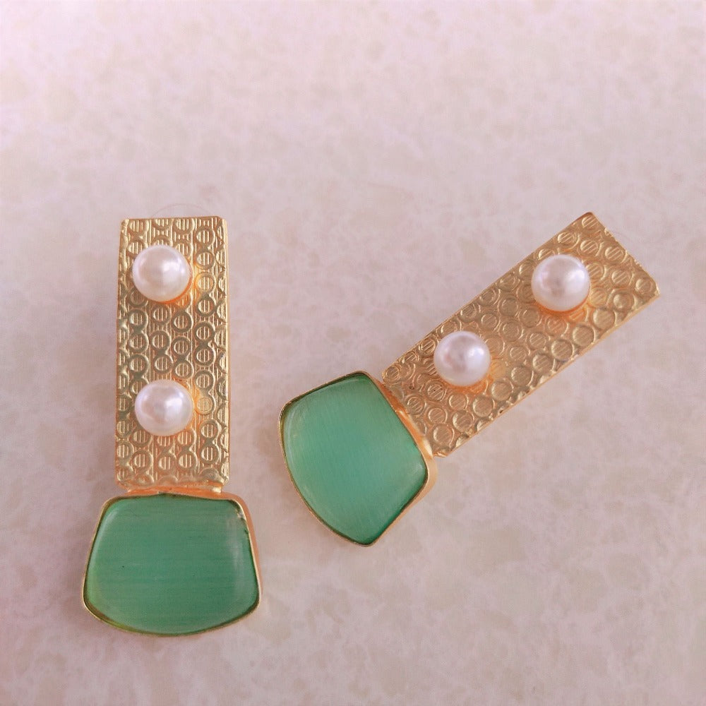 Light green earrings for girls