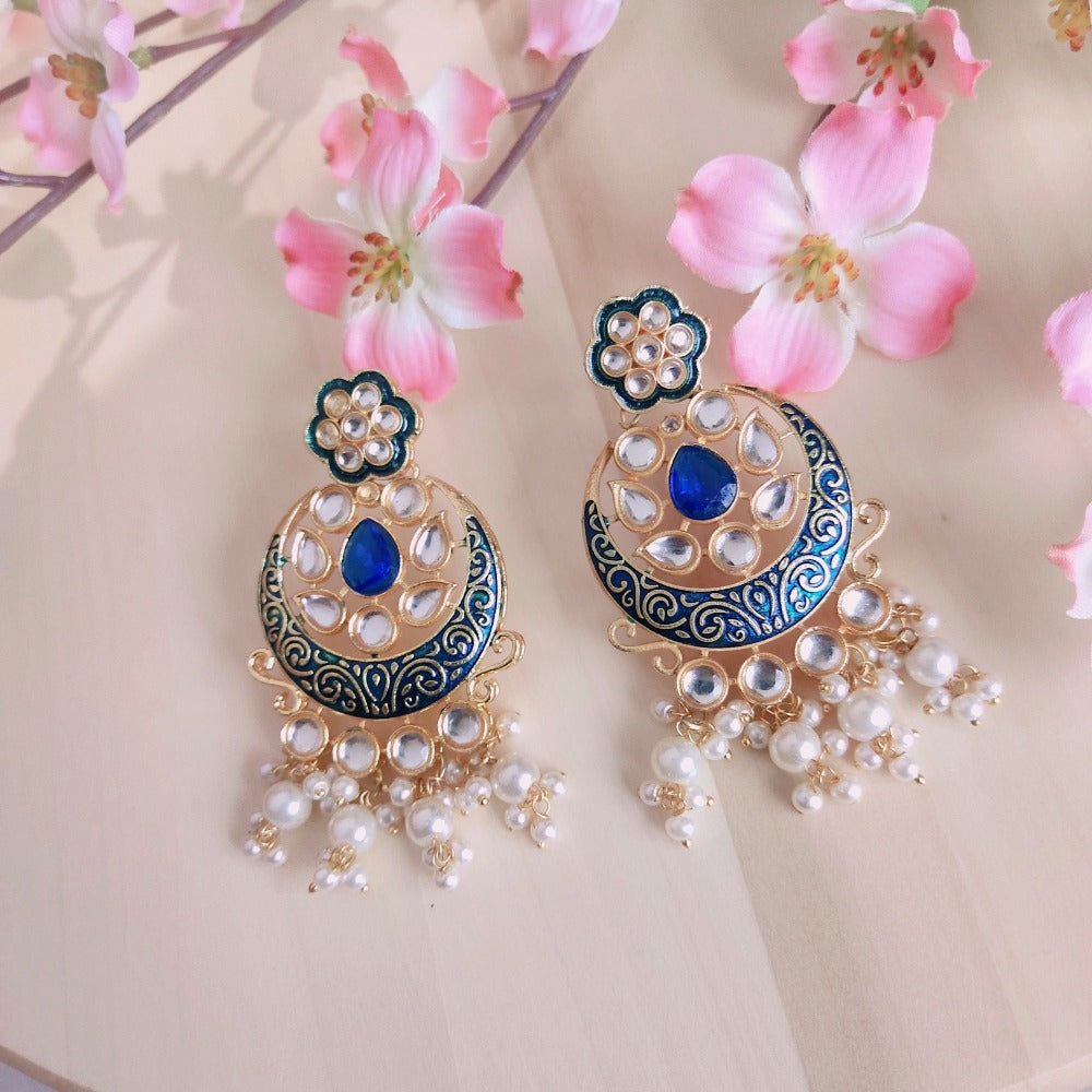 Royal blue earrings for girls