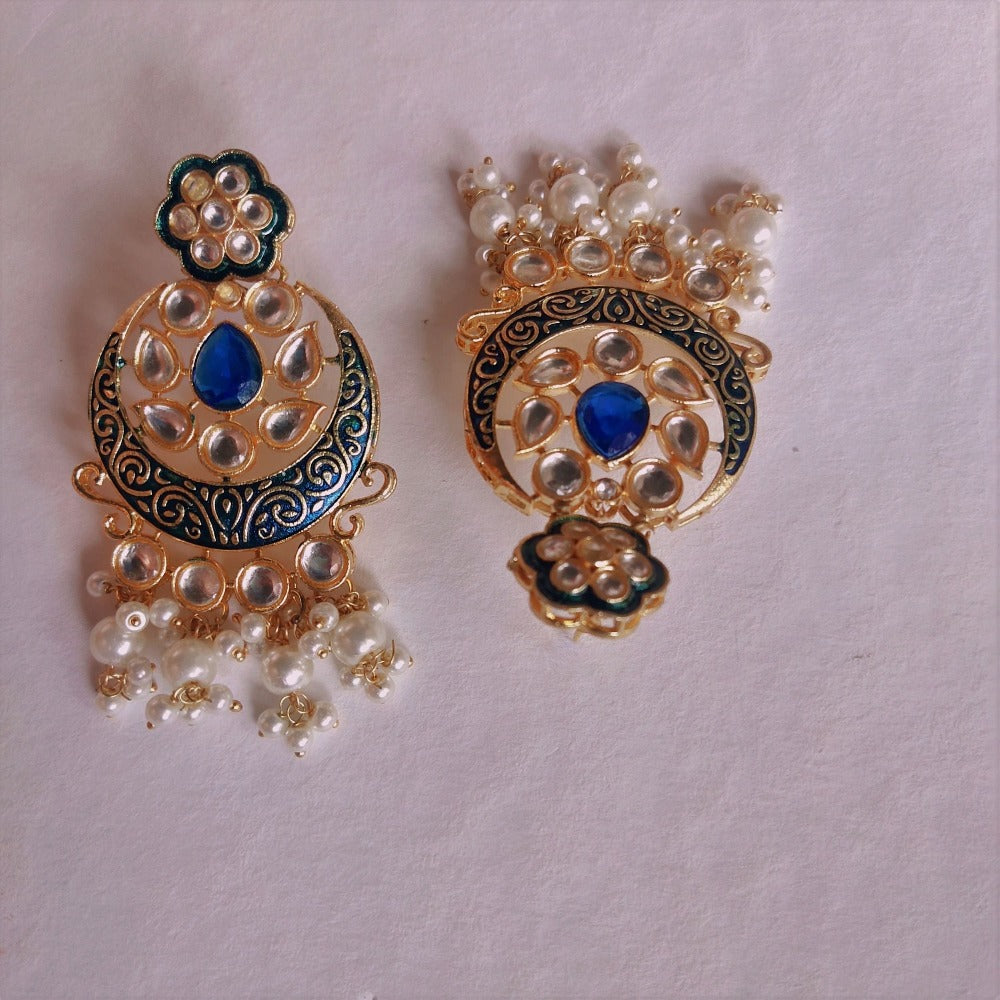 Royal blue earrings for girls