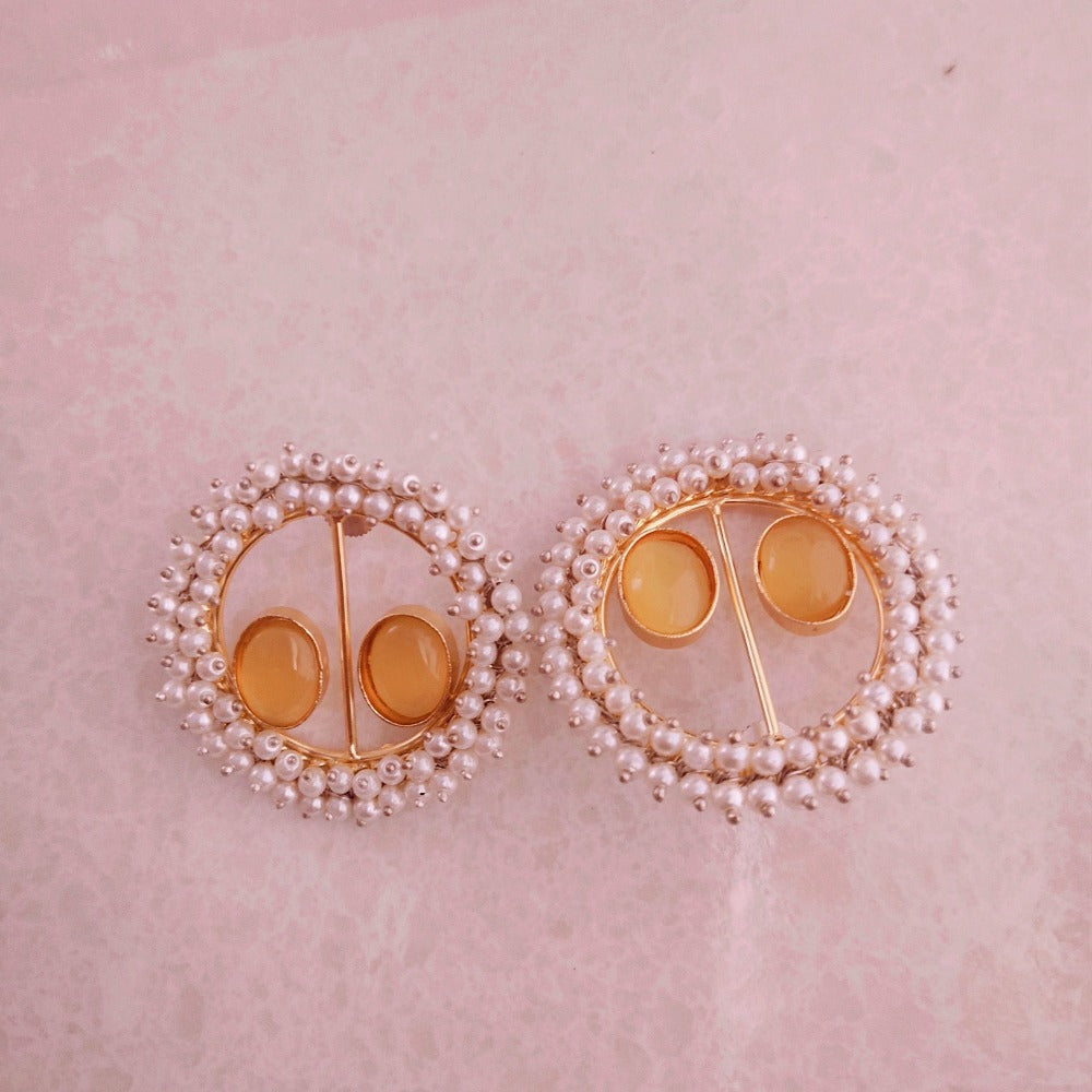 Yellow earrings for girls