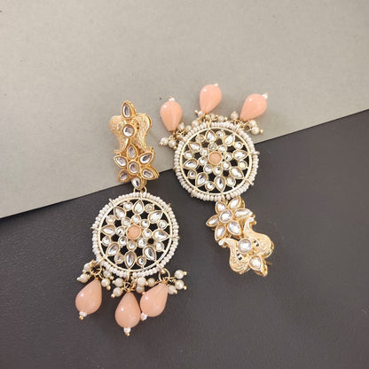 Peach earrings for girls